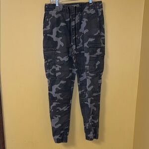 Old Navy Black and Gray Cargo Pants